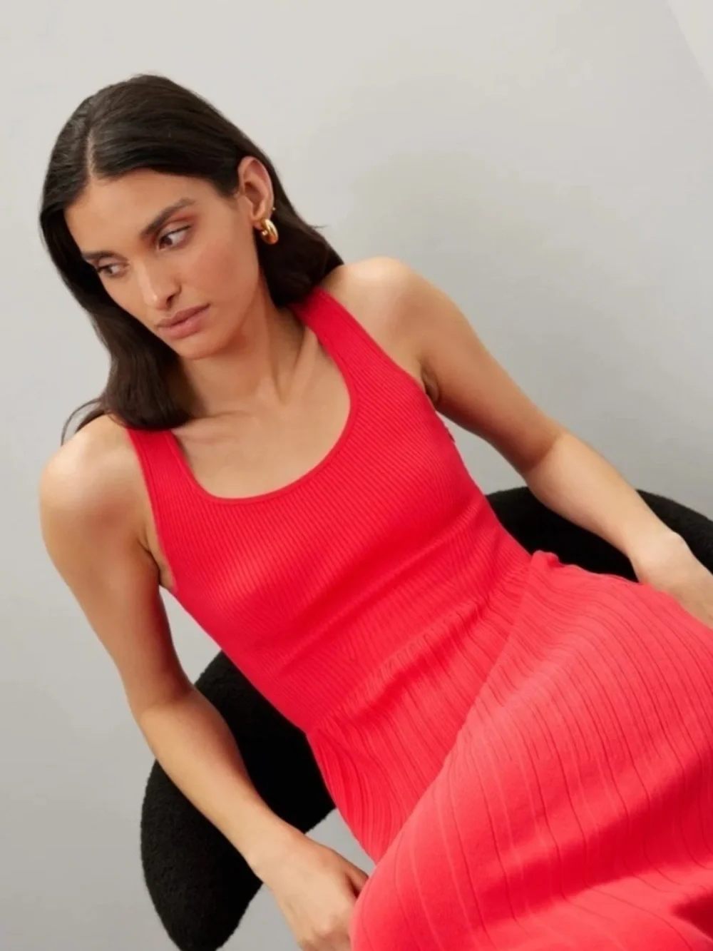 Michael Kors Ribbed Tank Dress, Size: M